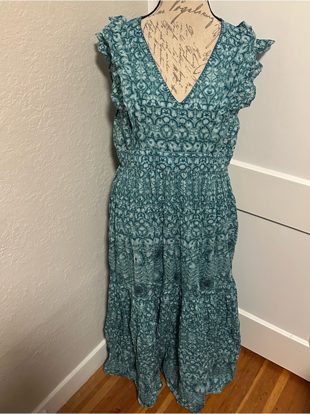 Sundance Mystical Mosaics Long Tiered Ruffle Maxi Dress - Picture 2 of 10